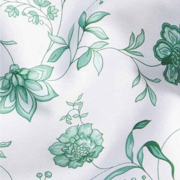 Floral Green and White Midi Dress - Picture 2 of 13